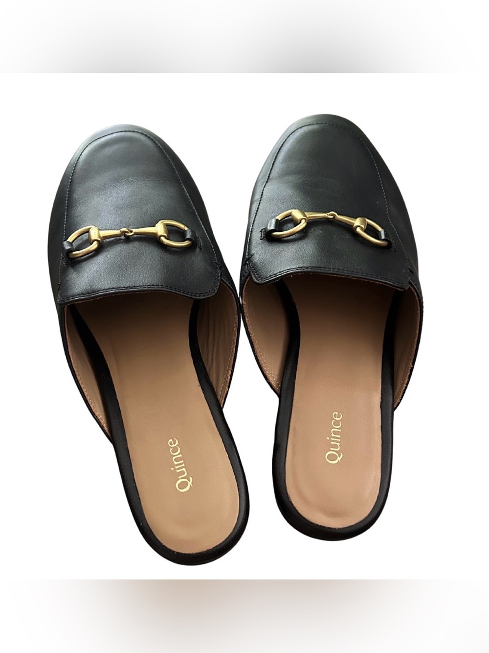 Quince Italian Leather Horsebit Loafer Mule | Black | Size 8.5 - Picture 3 of 5
